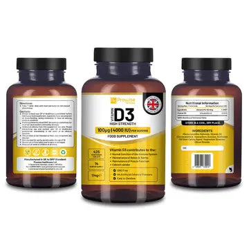 Vitamin D3 (4000 Iu Tablets) + K2 MK7 – (14 Months Supply) - Prowise Healthcare