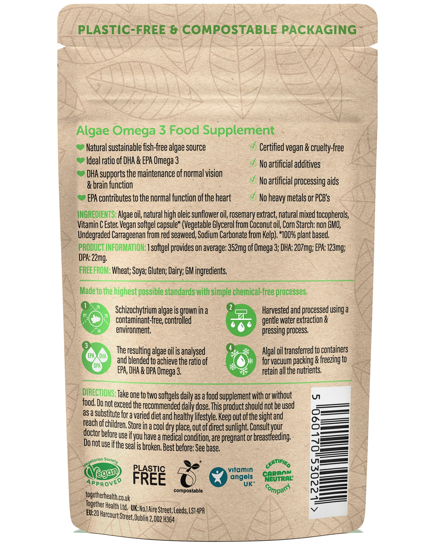 Omega 3 – Vegan Omega 3 – 30 Softgels - Vegan DHA & EPA - Together Health