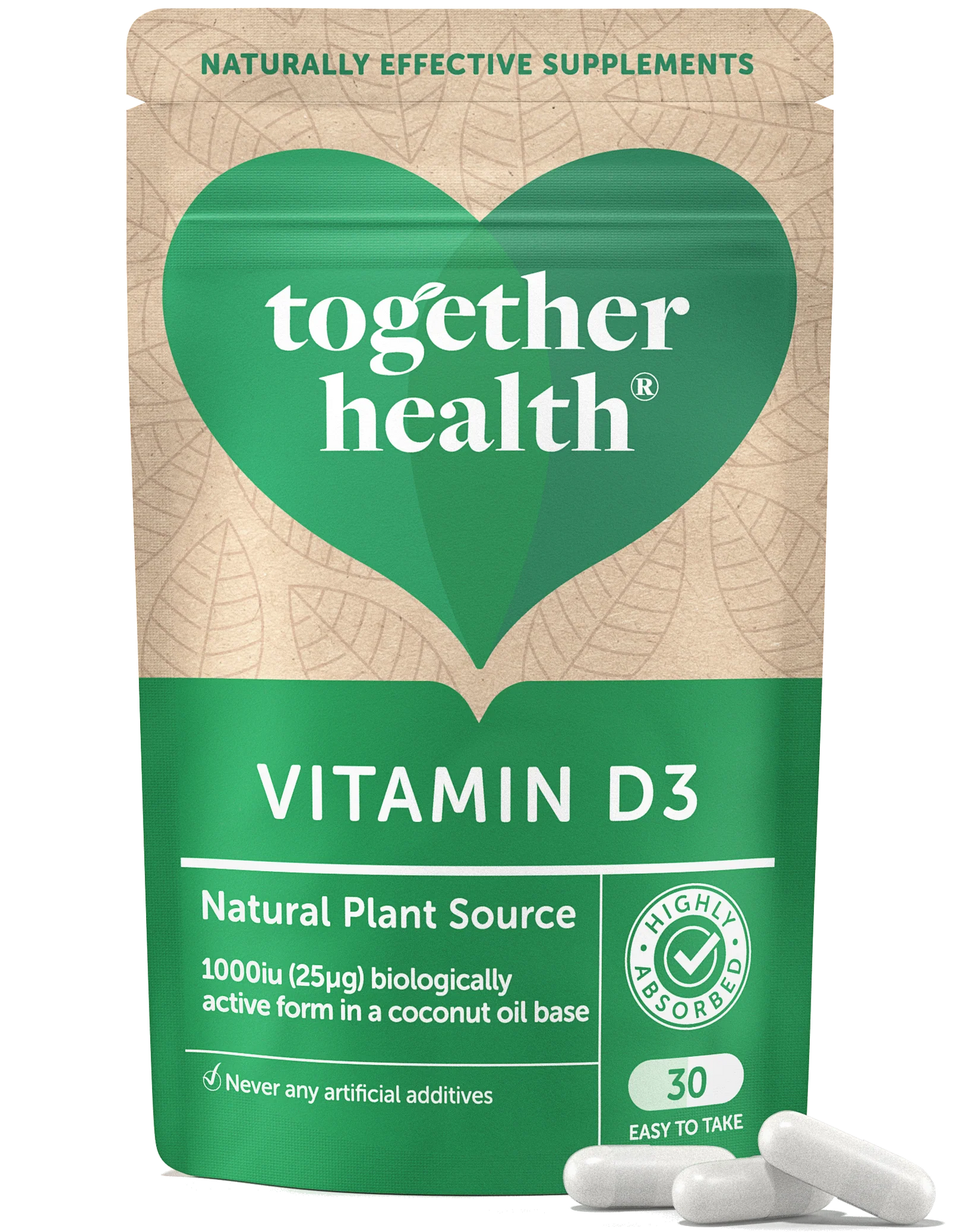 Vitamin D – Vegan D3 – 30 Capsules - Together Health
