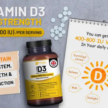 Vitamin D3 (4000 Iu Tablets) + K2 MK7 – (14 Months Supply) - Prowise Healthcare