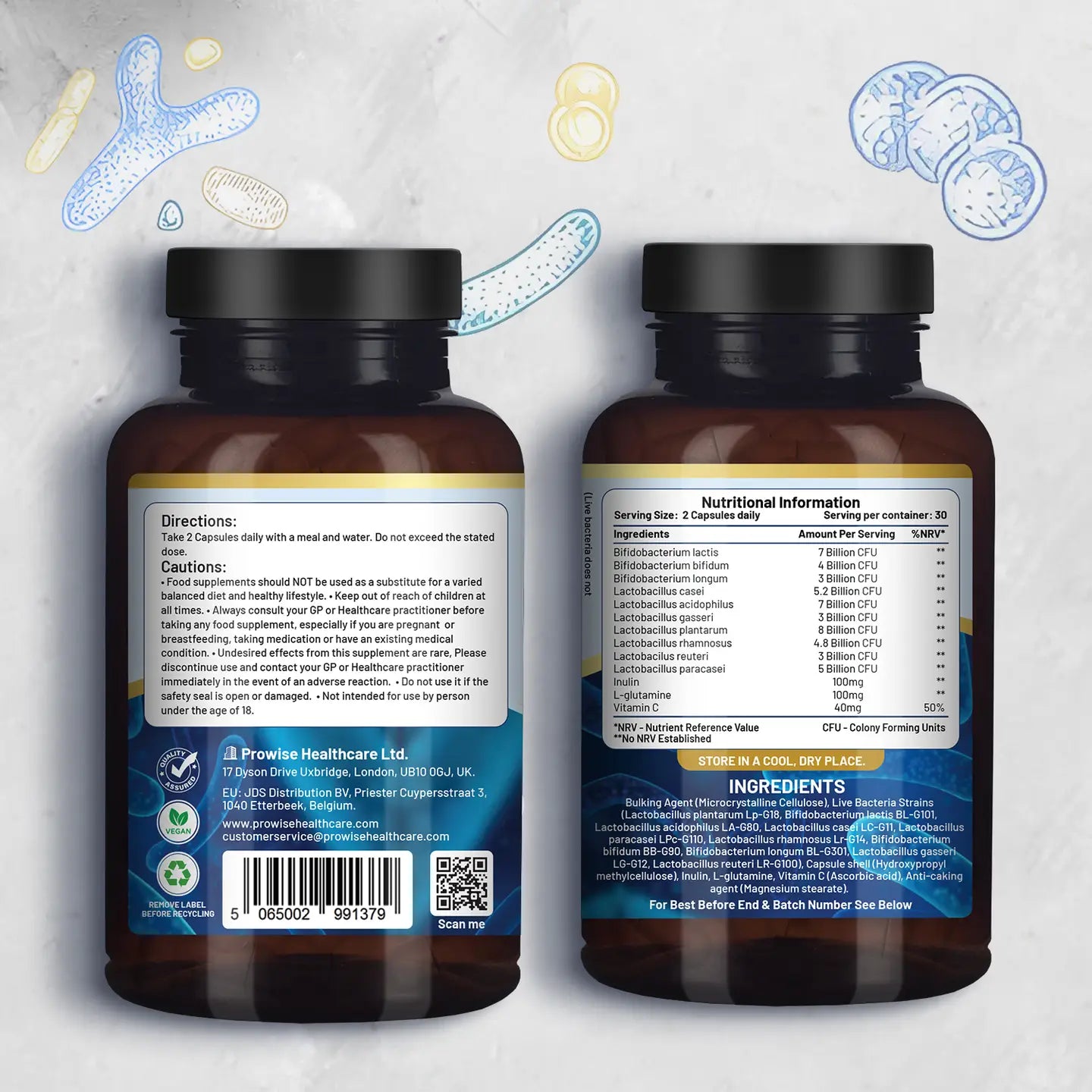 Pro Bio Cultures Complex Probiotics and Prebiotics - Prowise Healthcare