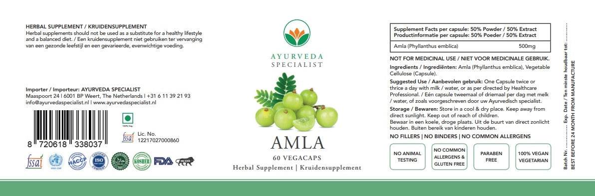 Amla - 60 Vegicaps | Ayurveda Specialist B.V. - shilives-ai