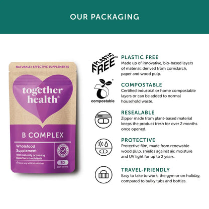 B Complex Vitamin – Vegan Supplement | 30 Capsules | Together Health