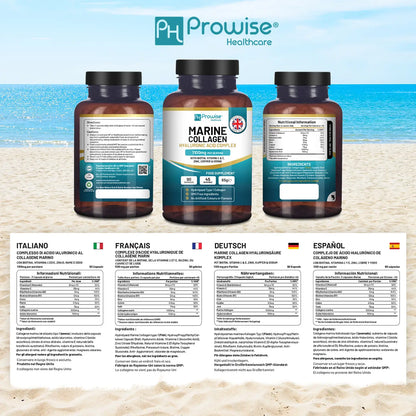 Marine Collagen with Hyaluronic Acid 1100mg - 90 Capsules - Prowise Healthcare