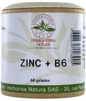 L'HERBORISTERIE DE PARIS - Zinc +Vitamin B6 60 capsules Herboristerie De Paris