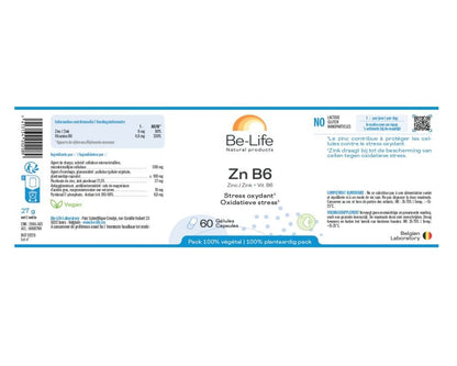Zinc + B6 Capsules 60 - Be-Life