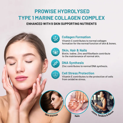 Marine Collagen with Hyaluronic Acid 1100mg - 90 Capsules - Prowise Healthcare
