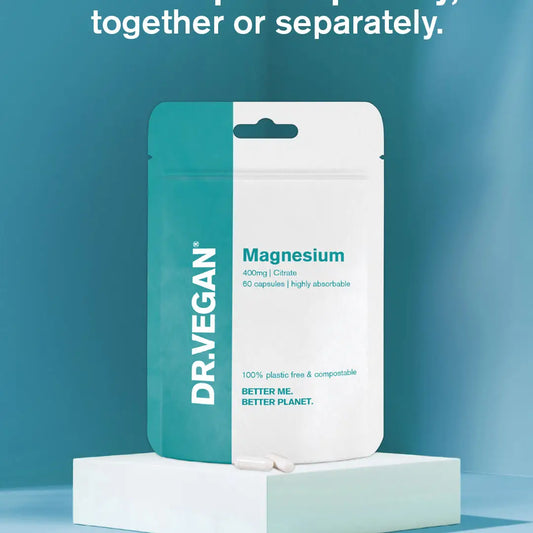 Magnesium Citrate | 400mg | 60 Capsules | Dr Vegan