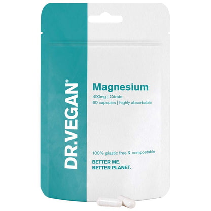 Magnesium Citrate | 400mg | 60 Capsules | Dr Vegan