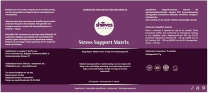 Stress Support Matrix - Peri/Menopause - Vegan Supplement | 60 Tablets