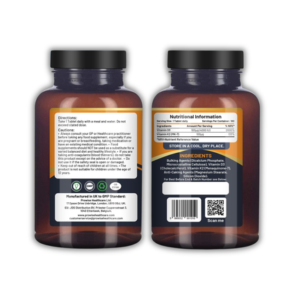 Vitamin D3 (4000 Iu Tablets) + K2 MK7 – (14 Months Supply) - Prowise Healthcare