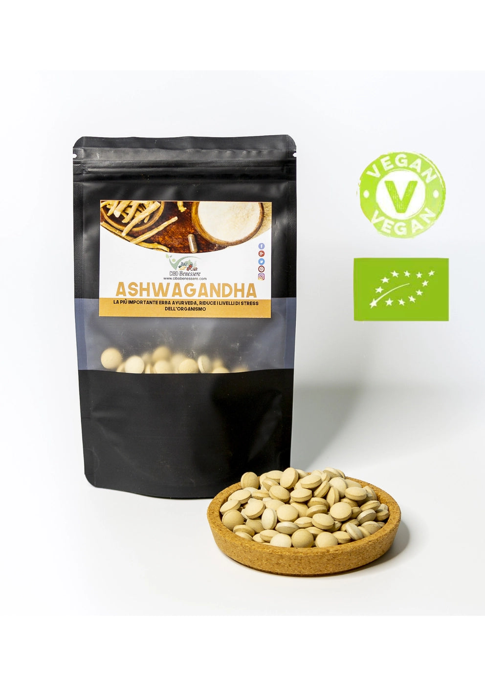 Ashwagandha Organic - 60 TABLETS - Cibobenessere