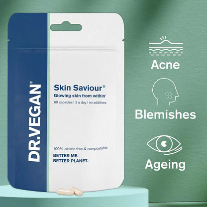 Skin Saviour® | 60 Capsules | Vegan | Collagen Production | Dr. Vegan