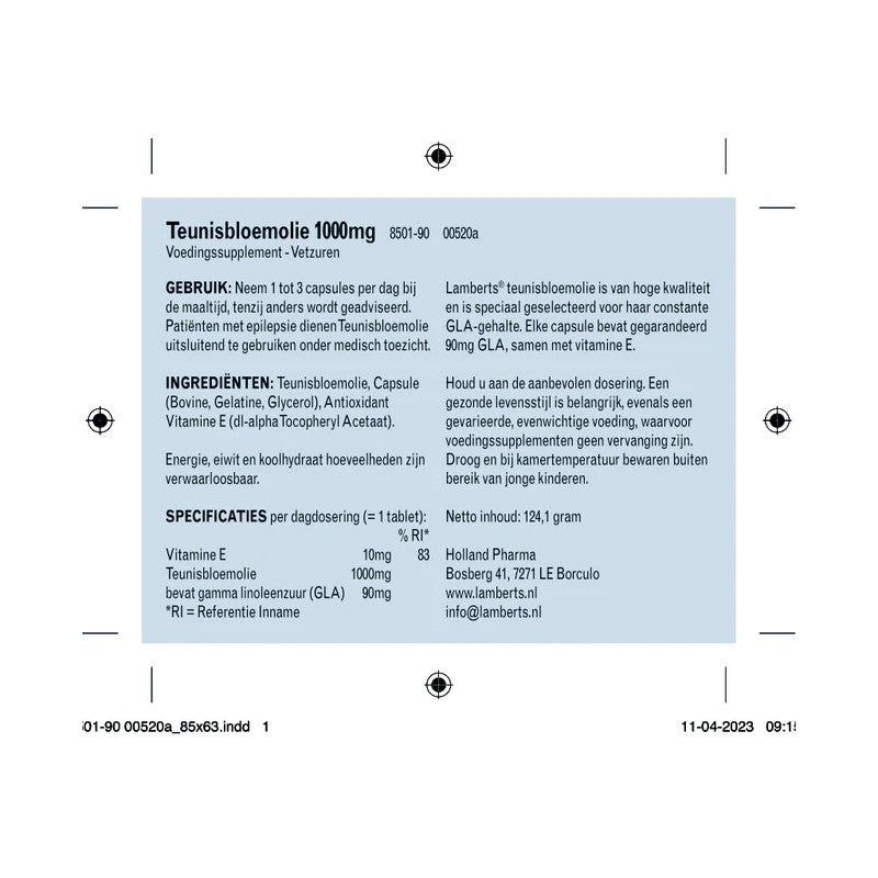 Lamberts Evening Primrose Oil 1000mg (90 capsules) 90ca
