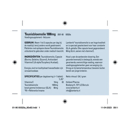 Lamberts Evening Primrose Oil 1000mg (90 capsules) 90ca